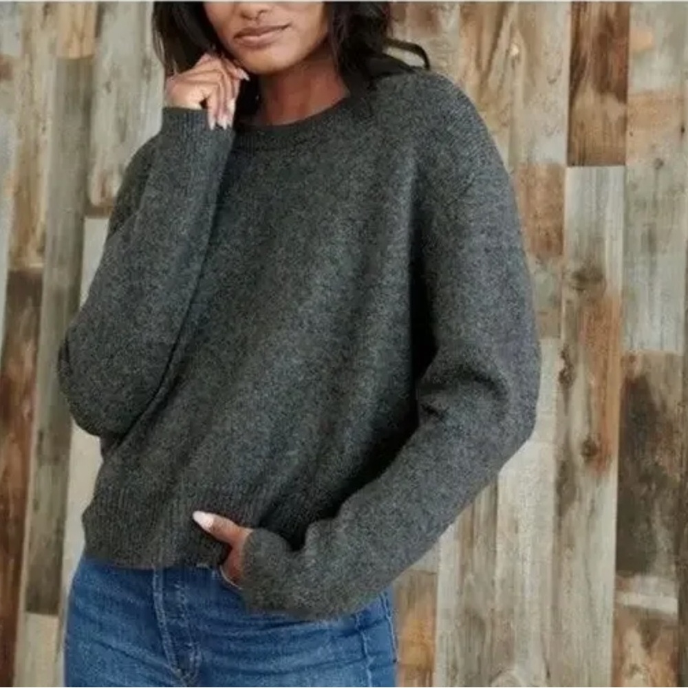 Jenni Kayne Atlas Sweater in Charcoal Grey Size Small. NEW - Picture 2 of 11
